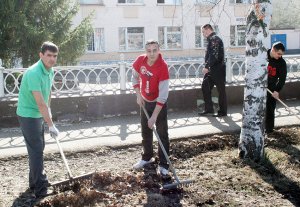 На общегородском  субботнике